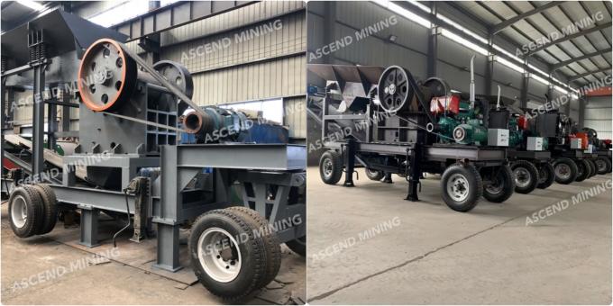 PE 150x250 κινητός χρυσός χαλκού σιδήρου diesel θραυστήρας σαγονιών μηχανών φορητός