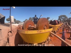 Βρεγμένα εργοστάσια βρύσης 1600 1500 1400 μοντέλο Tahona για την άλεση χρυσού σκόνης με υδράργυρο και νερό